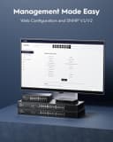 Cudy GS1024E 24 Port Gigabit Easy Managed Switch - Black thumbnail 4