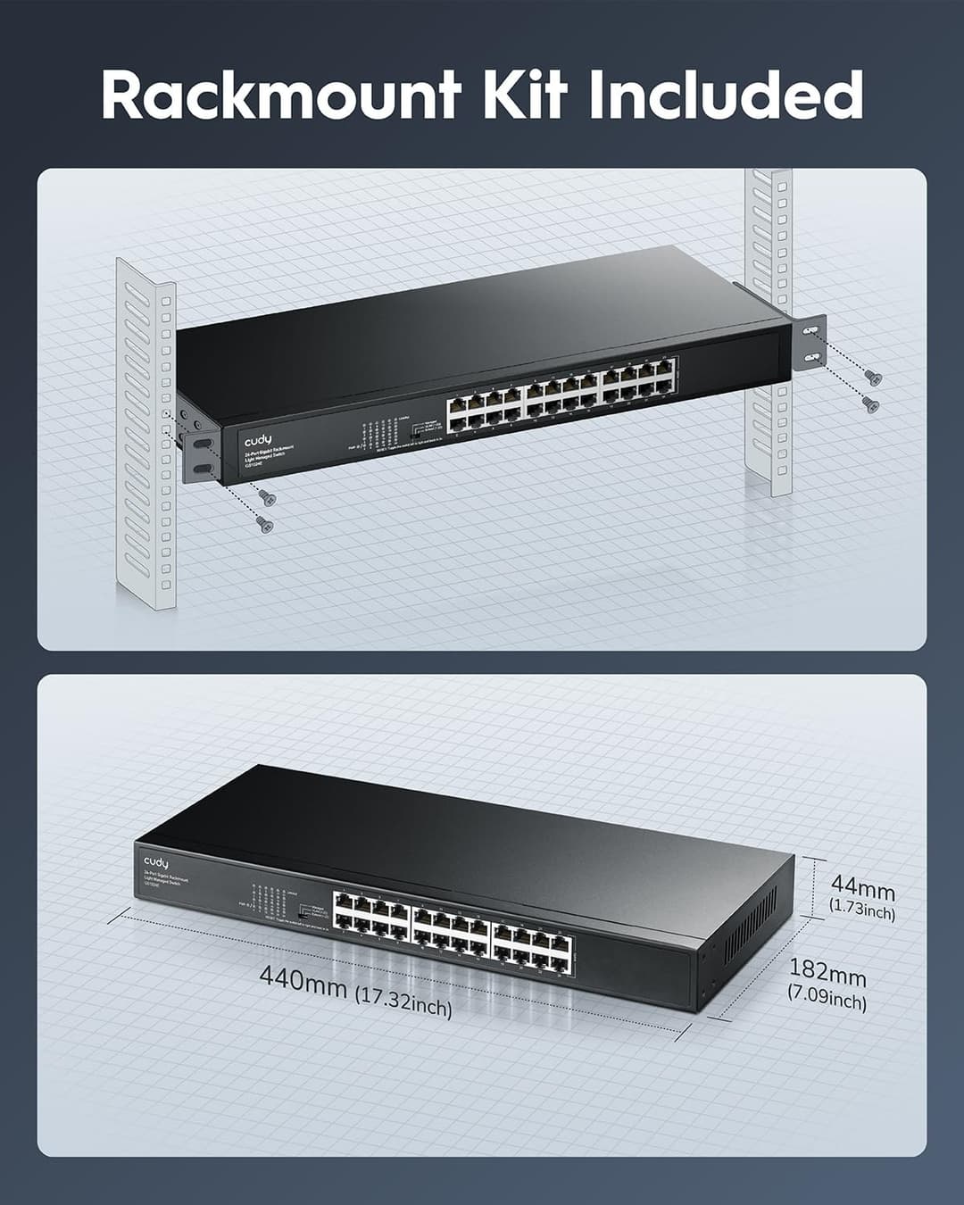 Cudy GS1024E 24 Port Gigabit Easy Managed Switch - Black - Image 5
