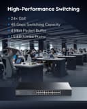 Cudy GS1024E 24 Port Gigabit Easy Managed Switch - Black thumbnail 7