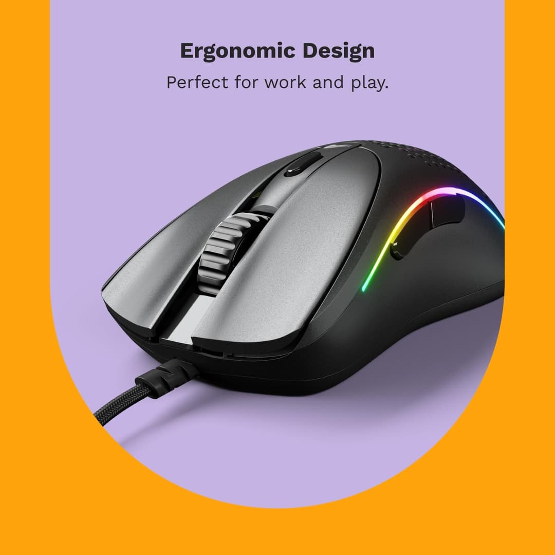GLORIOUS Model D 2 Wired Gaming Mouse - Black - Image 3
