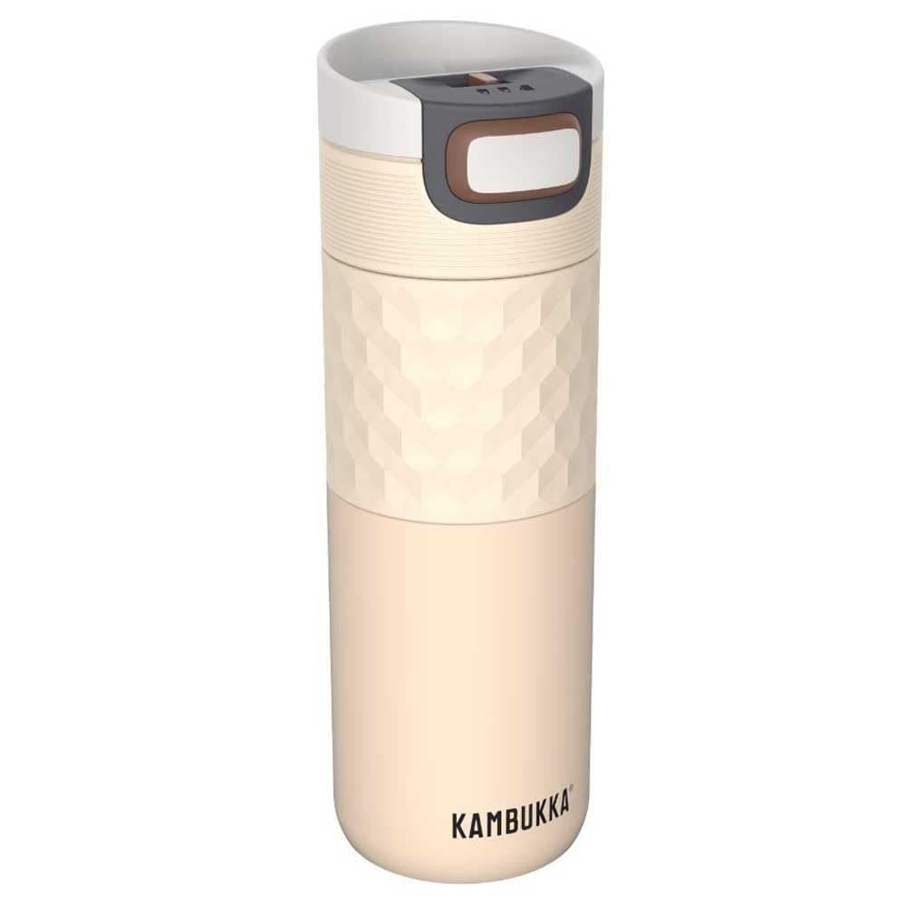 Kambukka Etna 500ml / 17oz Insulated Travel Mug In Stainless Steel - Barely Beige - Image 4