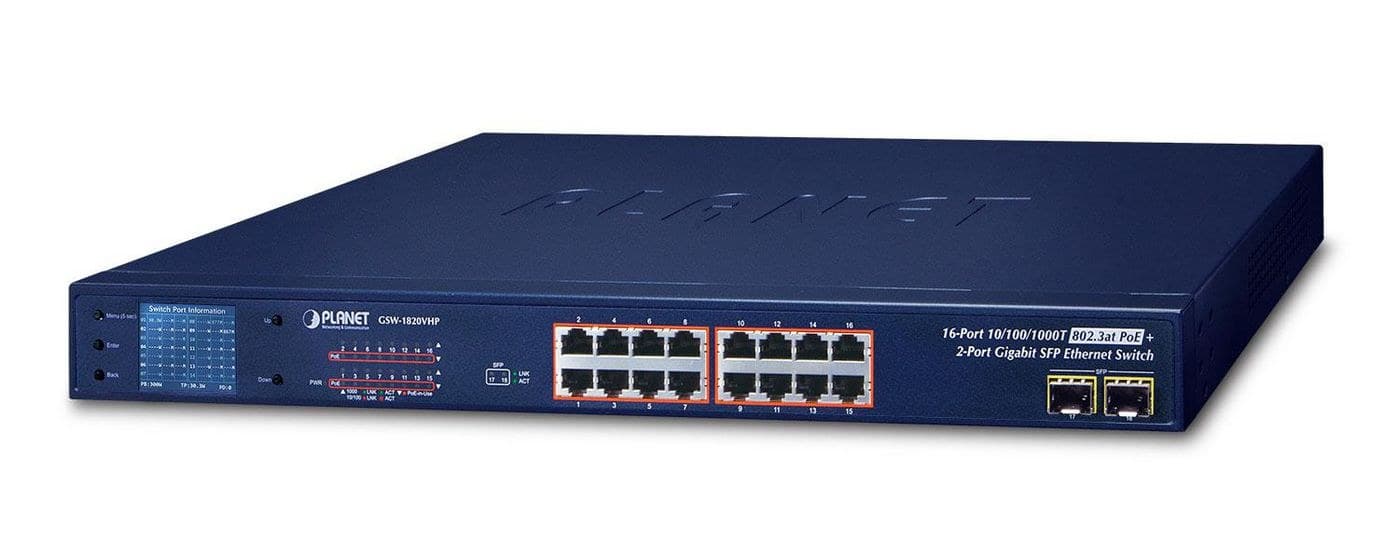 16-Port 10/100/1000T 802.3at
