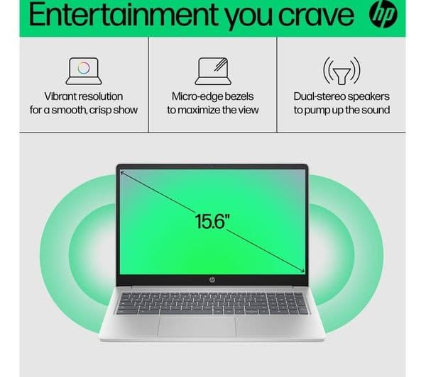 HP 15a-nb0504sa Chromebook Intel N100 4GB 128GB 15.6" Silver - Image 2