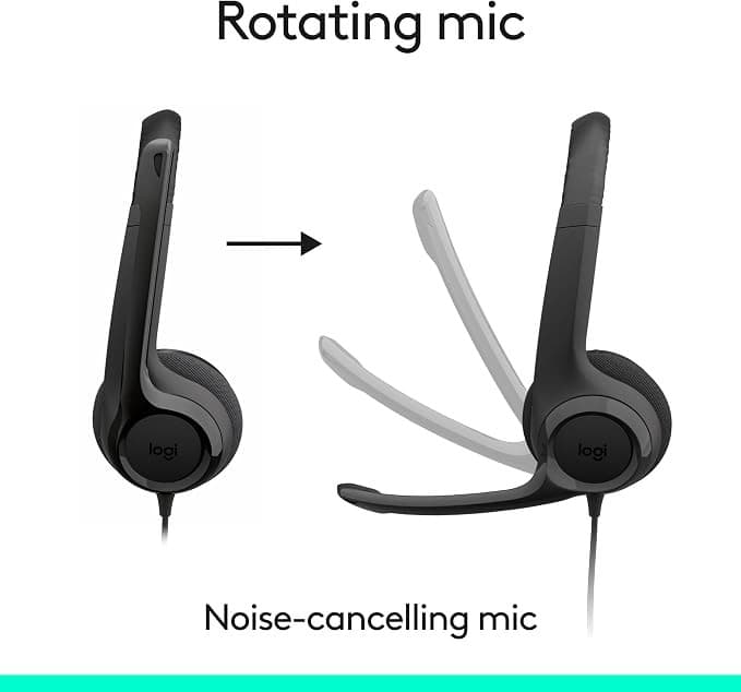 Logitech H390 Headphones Black - Image 3