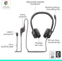 Logitech H390 Headphones Black thumbnail 6
