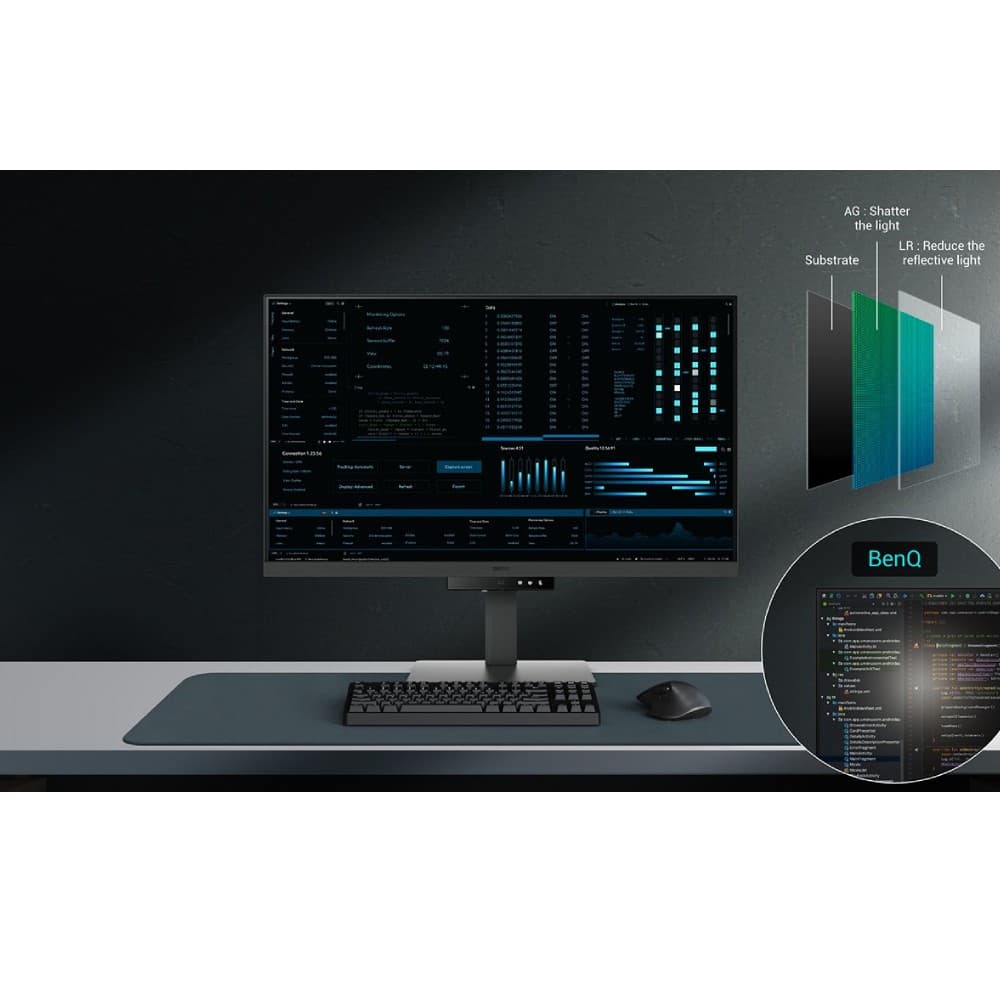 BenQ RD320U 32" IPS 4K USB-C Height adjustable Programming monitor with MoonHalo Backlight Black - Image 4