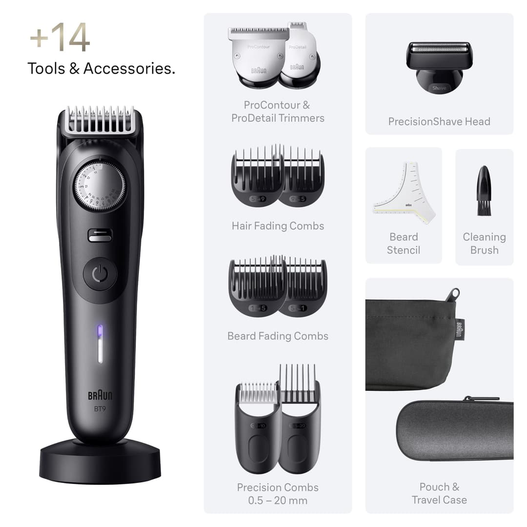 Braun Series 9 Beard Trimmer BT9565 - Titanium - Image 7