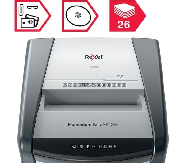 REXEL Momentum Extra XP426+ Cross Cut Paper Shredder - Image 3