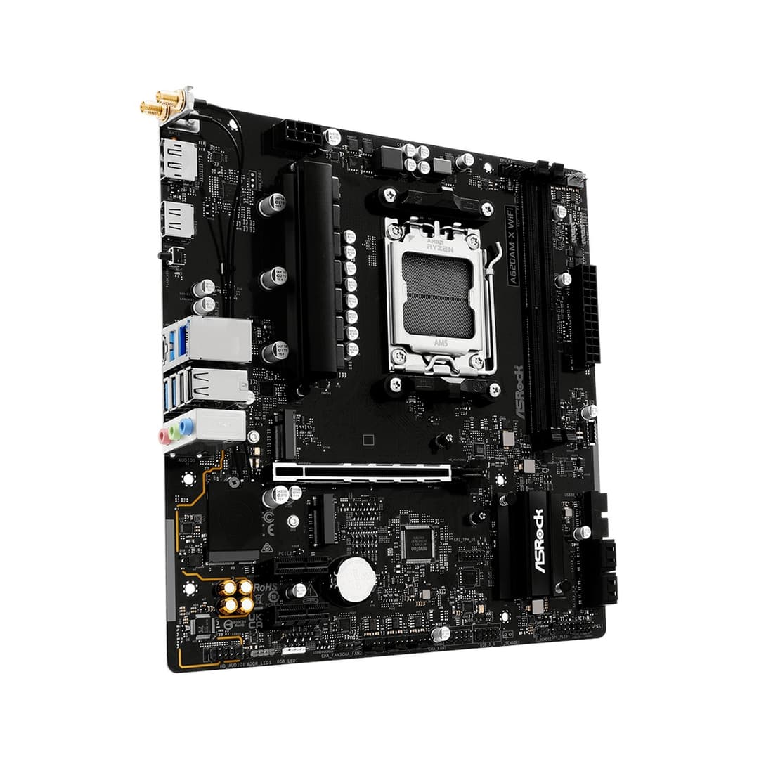 Asrock A620AM-X WIFI AMD A620A DDR5 Micro-ATX Socket AM5 Motherboard - Image 3