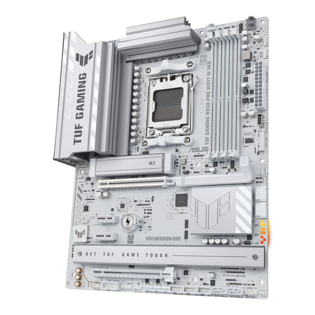 ASUS TUF GAMING B850-PRO WIFI7 W NEO DDR5 ATX Socket AM5 Motherboard - White - Image 4
