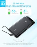 Anker Zolo Power Bank 10000mAh 22.5W with Built-in USB-C Cable thumbnail 5