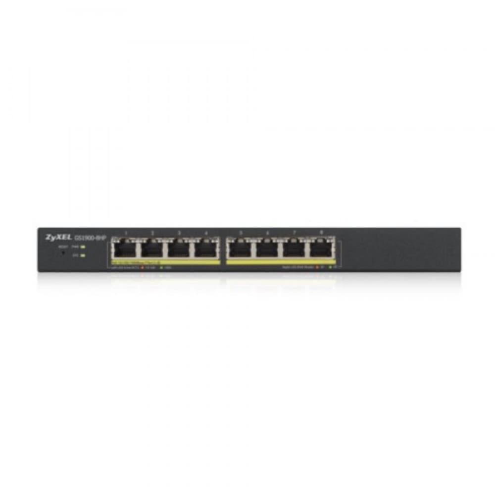 Zyxel GS1900-8HP-GB0103F 16 Gbit/s Managed 8 x Gigabit Ethernet RJ45 Network Switch - Image 1