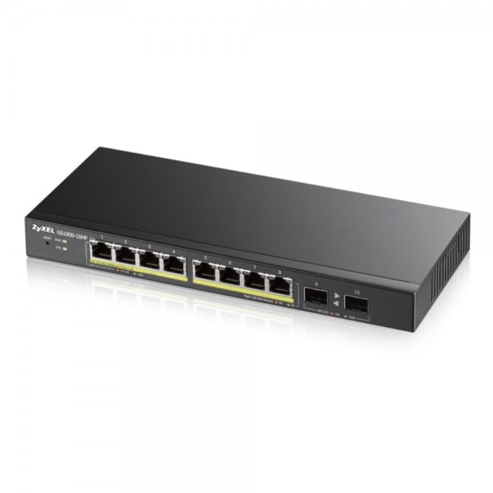 Zyxel GS1900-8HP-GB0103F 16 Gbit/s Managed 8 x Gigabit Ethernet RJ45 Network Switch - Image 2