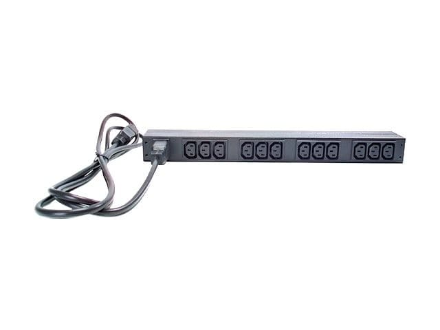 APC NetShelter Basic Rack-Mount PDU AP9565 1U 16A 208/230V 12 x C13 Outlets Black - Image 4
