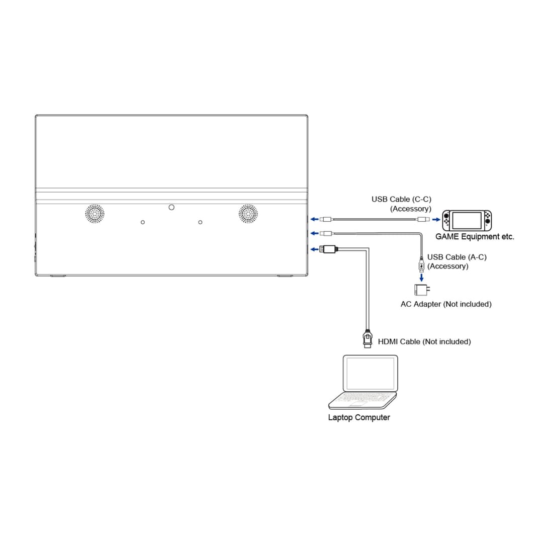 iiyama Prolite P1671HSC-B1 15.6" IPS Full HD USB-C portable Monitor with Speaker and Leather Cover - Image 9