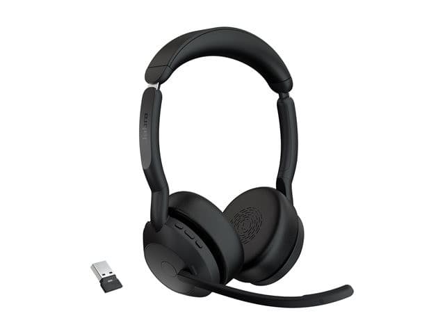 Jabra Evolve2 55 Stereo Wireless ANC Headset - UC - USB-A - Without Stand - Image 4