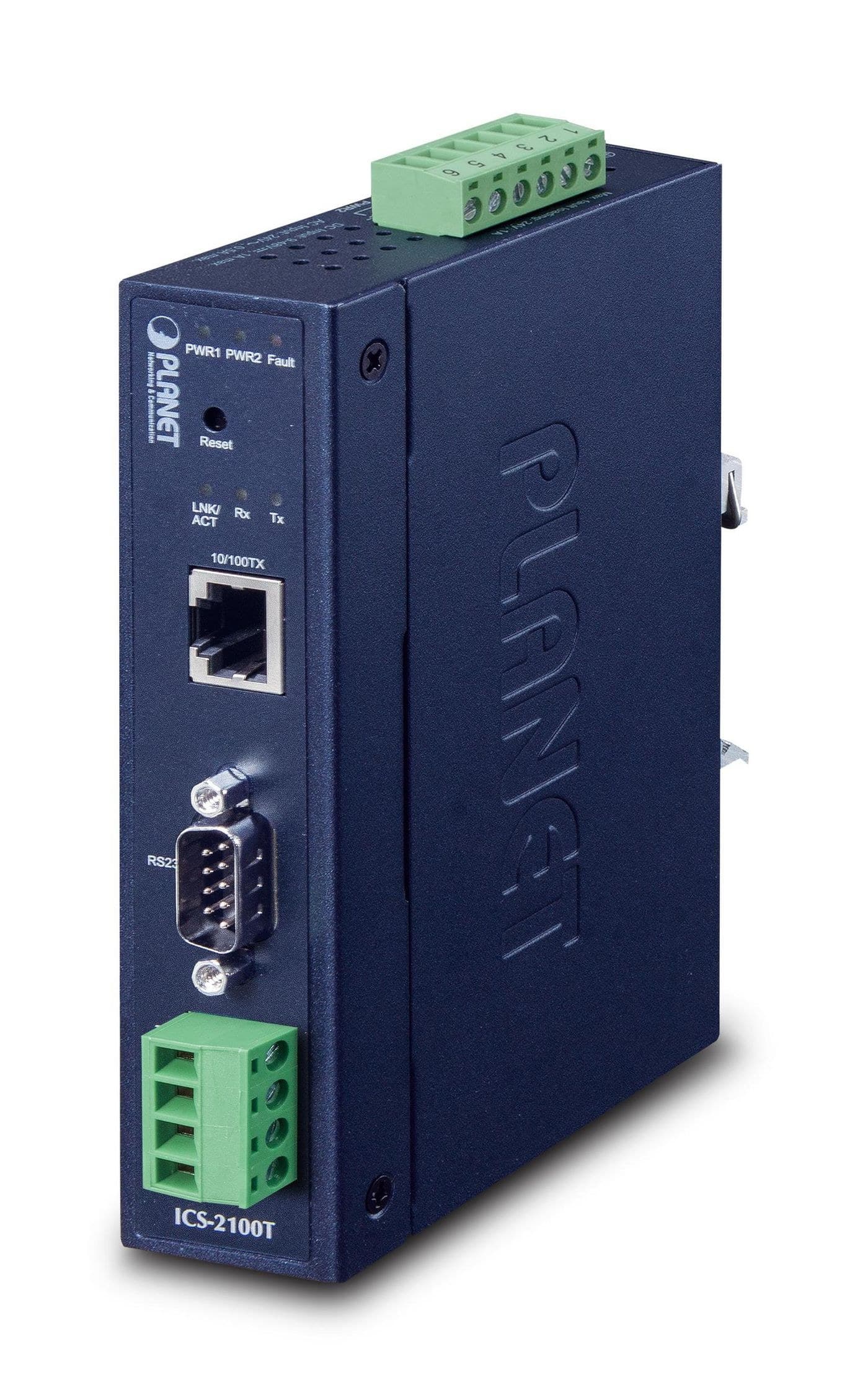 PLANET ICS-2100T IP30 Industrial 1-Port RS232/RS422/RS485 Serial Device Server