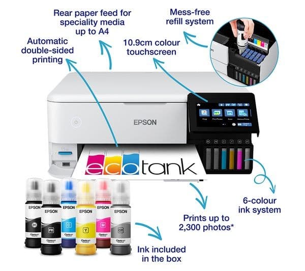EPSON EcoTank ET-8500 All-in-One Wireless Photo Printer - Image 2