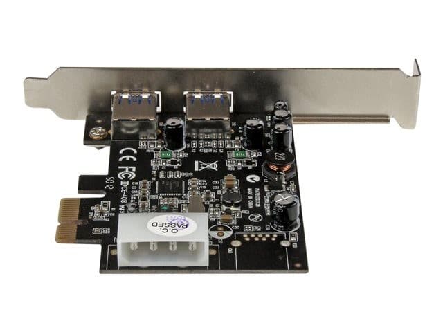 StarTech.com 2 Port PCI Express (PCIe) SuperSpeed USB 3.0 Card Adapter with UASP - LP4 Power - Dual Port USB 3 PCIe Controller (PEXUSB3S25) - USB adapter - PCI Express x1 - USB 3.0 x 2 - Image 4