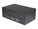 StarTech SV231DHU34K6 2-Port Dual Monitor HDMI KVM Switch 4K 60Hz HDR with 2-Port USB 3.0 Hub - Black thumbnail 3