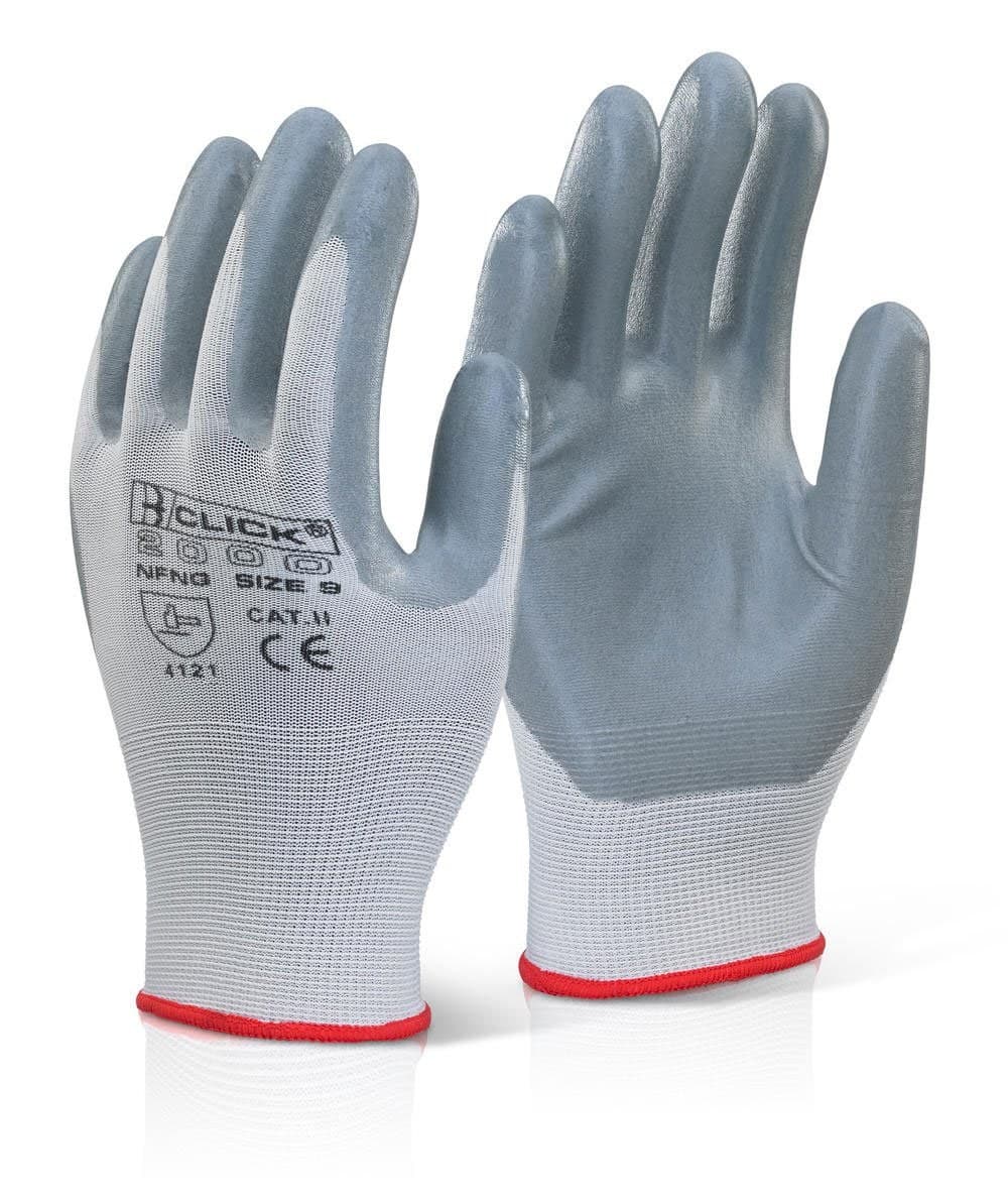 BeeSwift NFNG10 Click Nitrile Foam Nylon Glove 10 XL