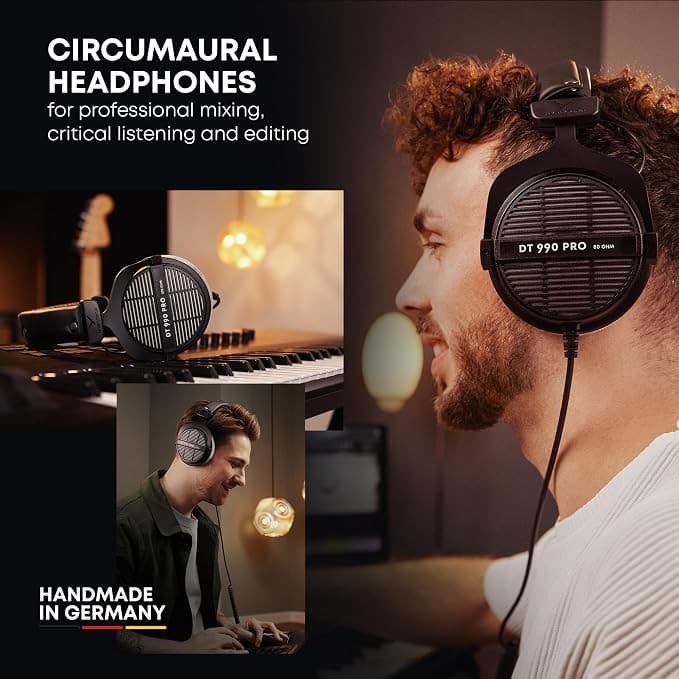 beyerdynamic DT 990 PRO 250 Ohm Open-Back Studio Headphones - Grey - Image 4