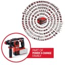 Einhell Cordless Rotary Hammer Drill 18V PXC Without Battery - Black/Red thumbnail 2