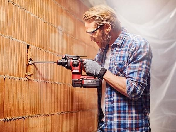 Einhell Cordless Rotary Hammer Drill 18V PXC Without Battery - Black/Red - Image 4