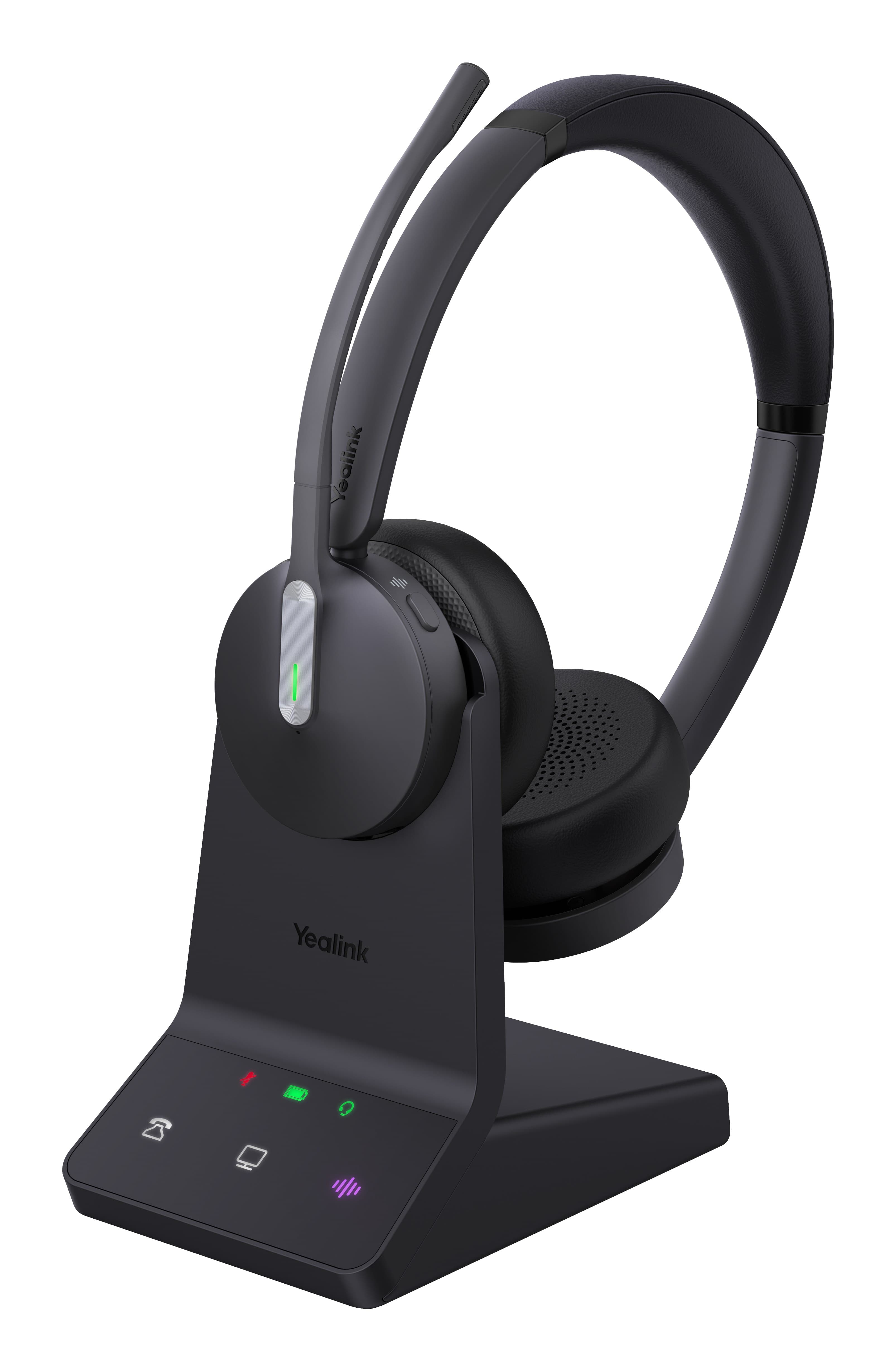 Yealink WH64 Dual DECT & Bluetooth Wireless Headset with WHB640 Base Station USB-C Black - UC