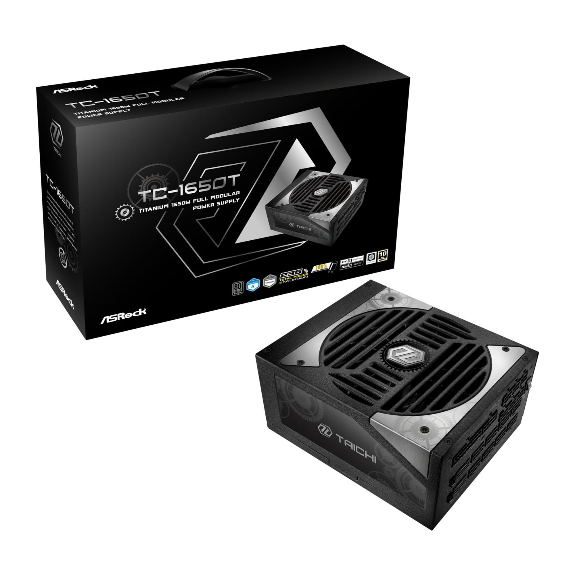 Asrock Taichi 1650T 1650W ATX 3.1 80 PLUS Titanium Fully Modular PSU Power Supply
