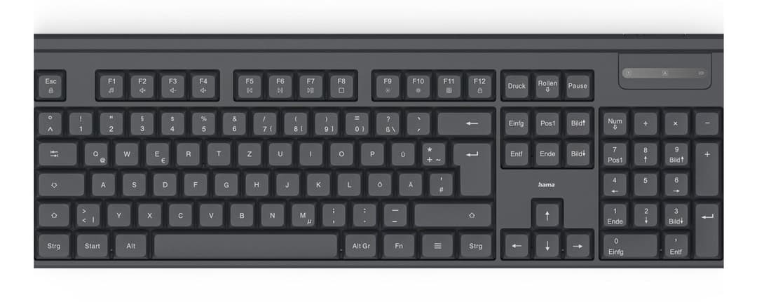 Hama WKM-100 keyboard Mouse included Universal RF Wireless QWERTY UK International Black - Image 2