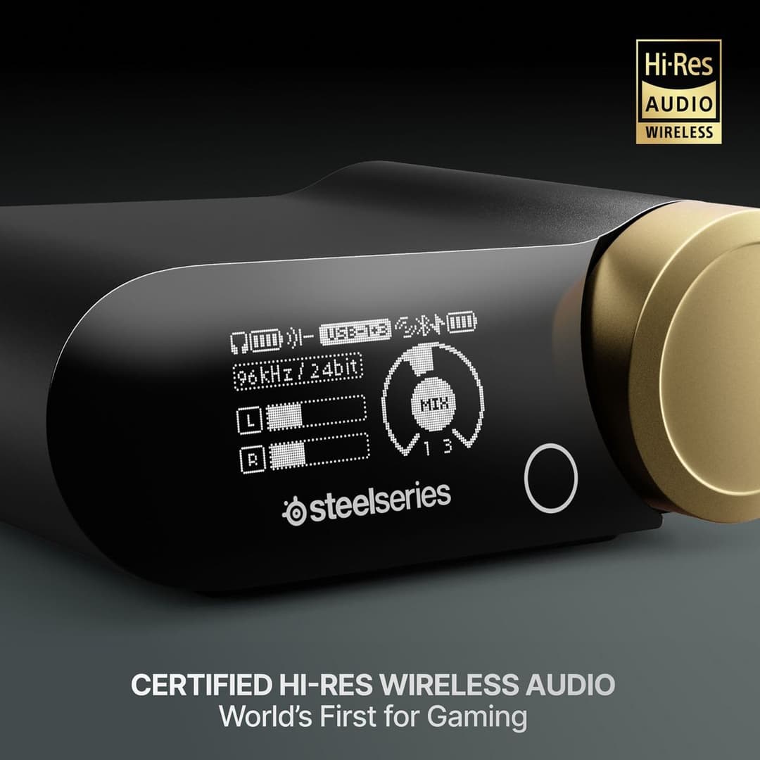 SteelSeries Arctis Nova Elite Wireless Gaming Headset - Sage & Gold - Image 2
