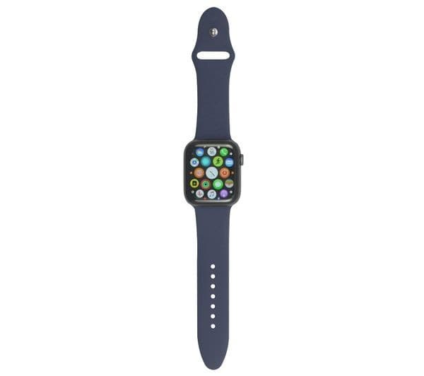 XQISIT Apple Watch 38 / 40 mm Silicone Strap - Blue, Small - Image 1
