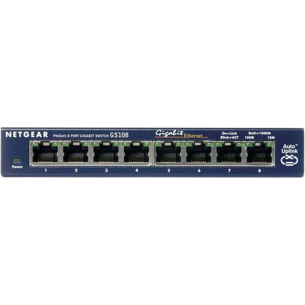 Netgear GS108GE Gigabit Ethernet Network Switch - Blue - Image 2