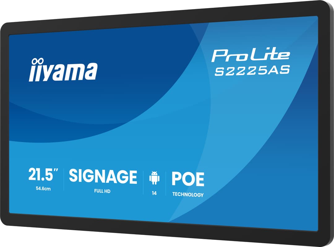 iiyama ProLite S2225AS-B1P Digital signage flat panel 54.6 cm (21.5") LCD Wi-Fi 500 cd/m² Full HD Black Built-in processor Android 24/7 - Image 3