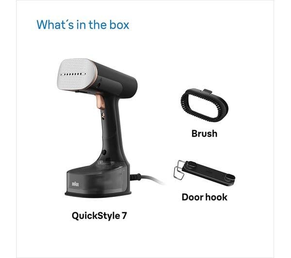 BRAUN Quickstyle 7 GS7077 Clothes Steamer - Black & Gold - Image 6