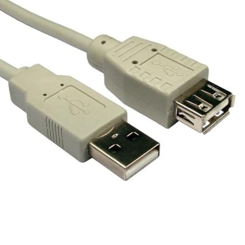 Cables Direct 1.8m USB 2.0 Extension Cable in Beige - Image 2