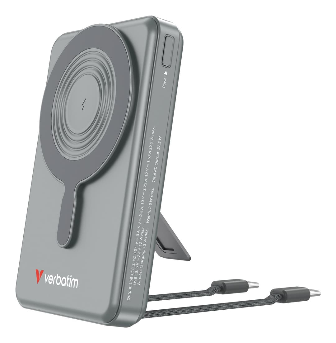 Verbatim Charge'n'Go 2C & Display Power Bank 10000 mAh Grey - Image 1