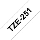 Brother TZE-251 label-making tape Black on white thumbnail 1