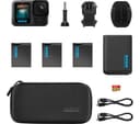 GoPro HERO13 Black 5.3K Action Camera Extended Power Bundle with Dual Battery Charger, 3 Enduro Batteries, 64GB microSD Card, Curved Adhesive Mount & Camera Case thumbnail 1