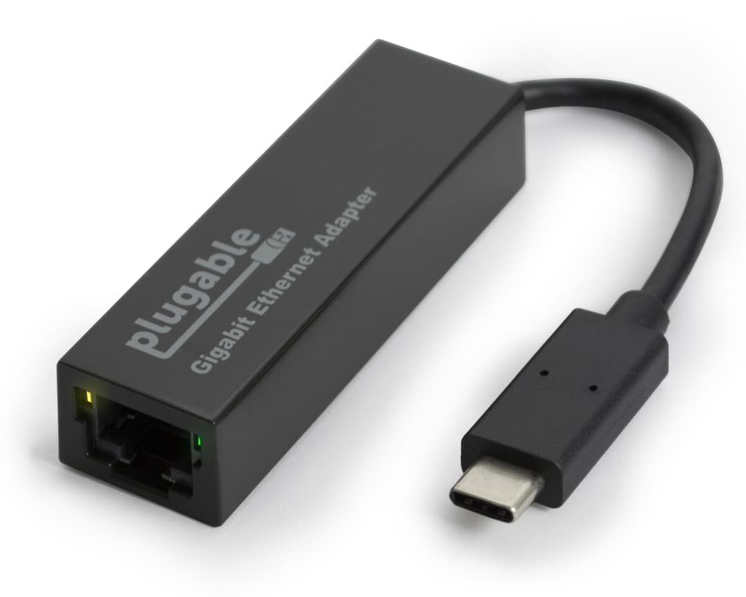 Plugable Technologies USB C to Ethernet Adapter, Fast and Reliable Thunderbolt or USB C to Gigabit Ethernet Adapter, Compatible with Windows, Mac, iPhone 15, ChromeOS, Dell XPS, Switch - Image 1