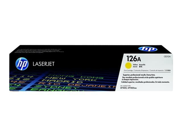 HP 126A Original LaserJet Toner Cartridge (CE312A) for LaserJet Pro CP1025 - Yellow - Image 4