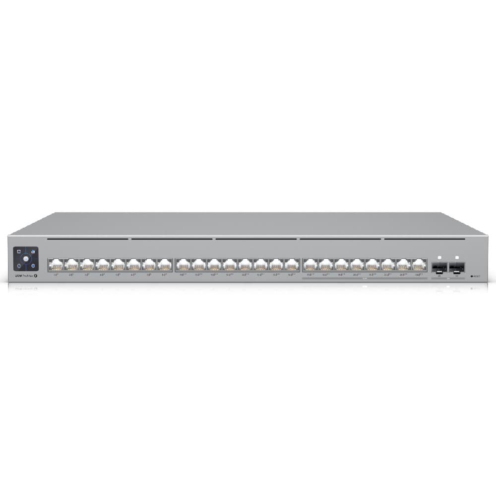 Ubiquiti UniFi USW-Pro-Max-24-PoE Managed Network Switch - 24 Ports (16x 1GbE + 8x 2.5GbE PoE++), 2x 10G SFP+, 400W PoE Budget - Image 1