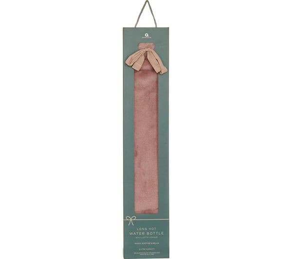 AROMA HOME Faux Fur Long Hot Water Bottle - Pink - Image 2