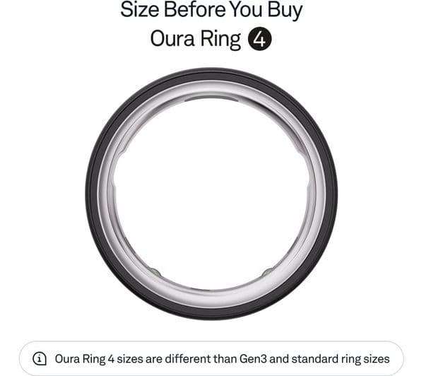 Oura Ring 4 Smart Ring Stealth Size 15 - Image 2