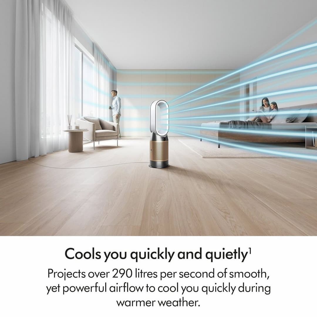 Dyson Purifier Hot+Cool HP2 De-NOx HP12 Air Purifier Fan Heater - White/Gold - Image 2