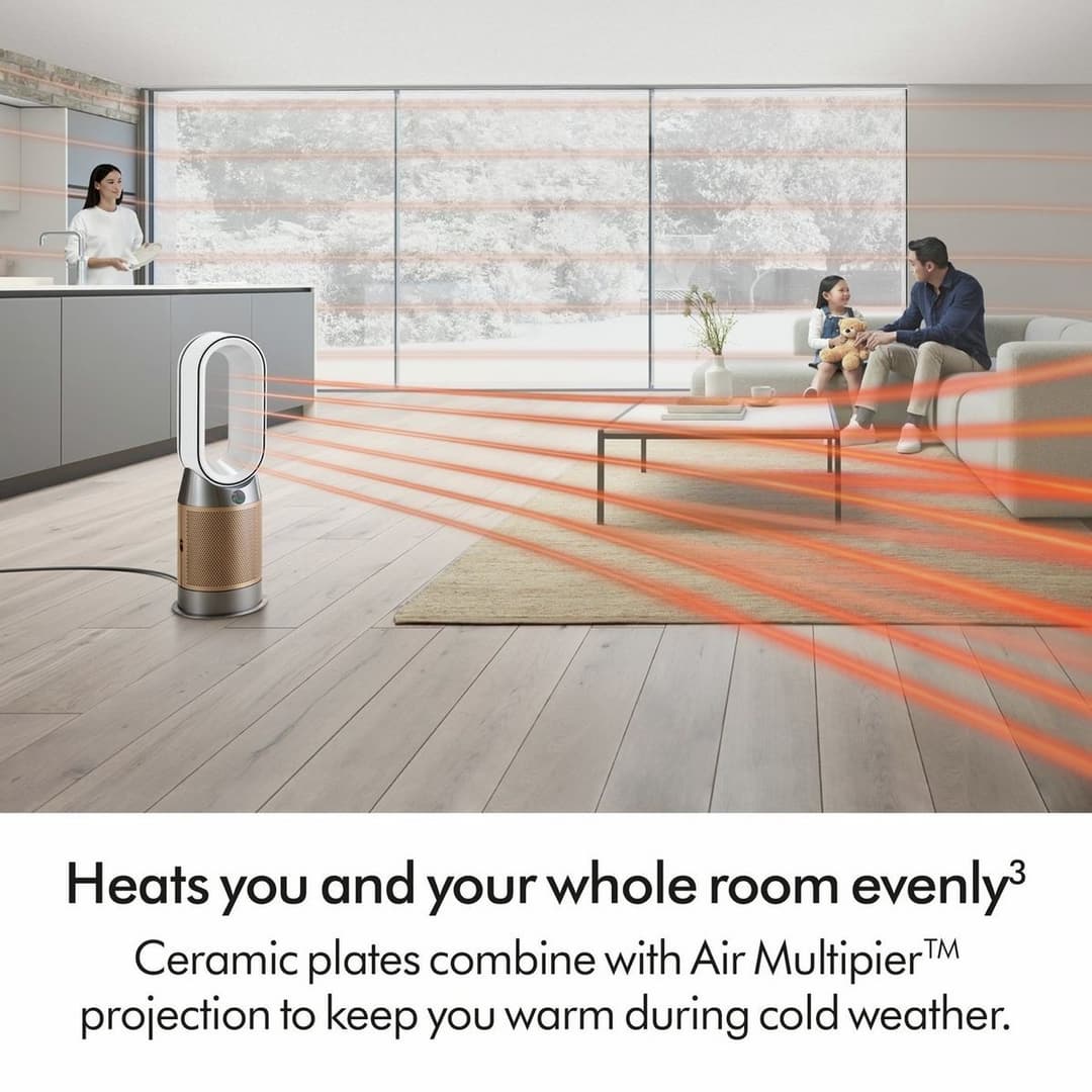 Dyson Purifier Hot+Cool HP2 De-NOx HP12 Air Purifier Fan Heater - White/Gold - Image 3