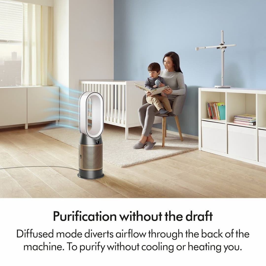 Dyson Purifier Hot+Cool HP2 De-NOx HP12 Air Purifier Fan Heater - White/Gold - Image 9