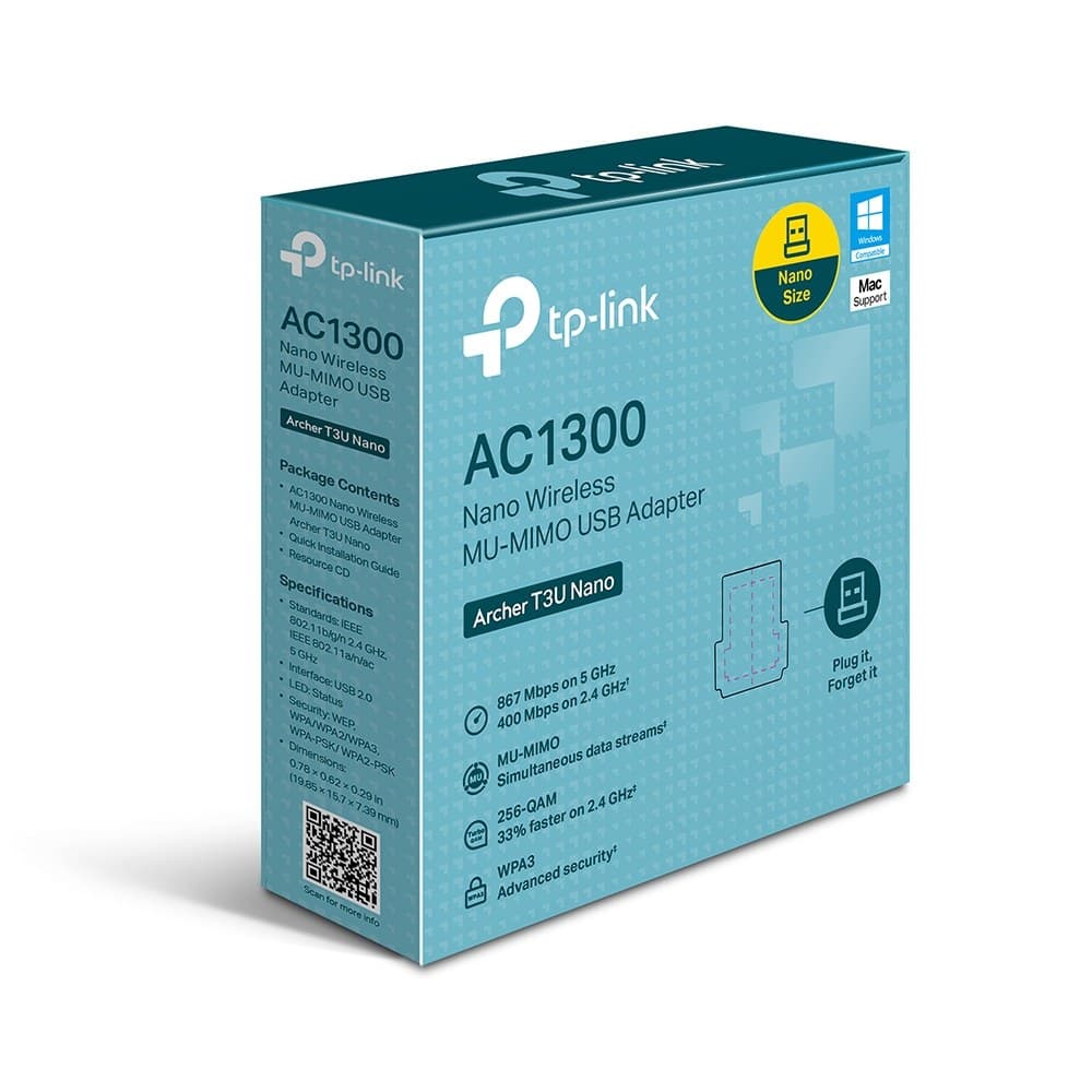 TP-Link Archer T3U Nano AC1300 Dual-Band MU-MIMO Wireless USB Adapter - Image 4