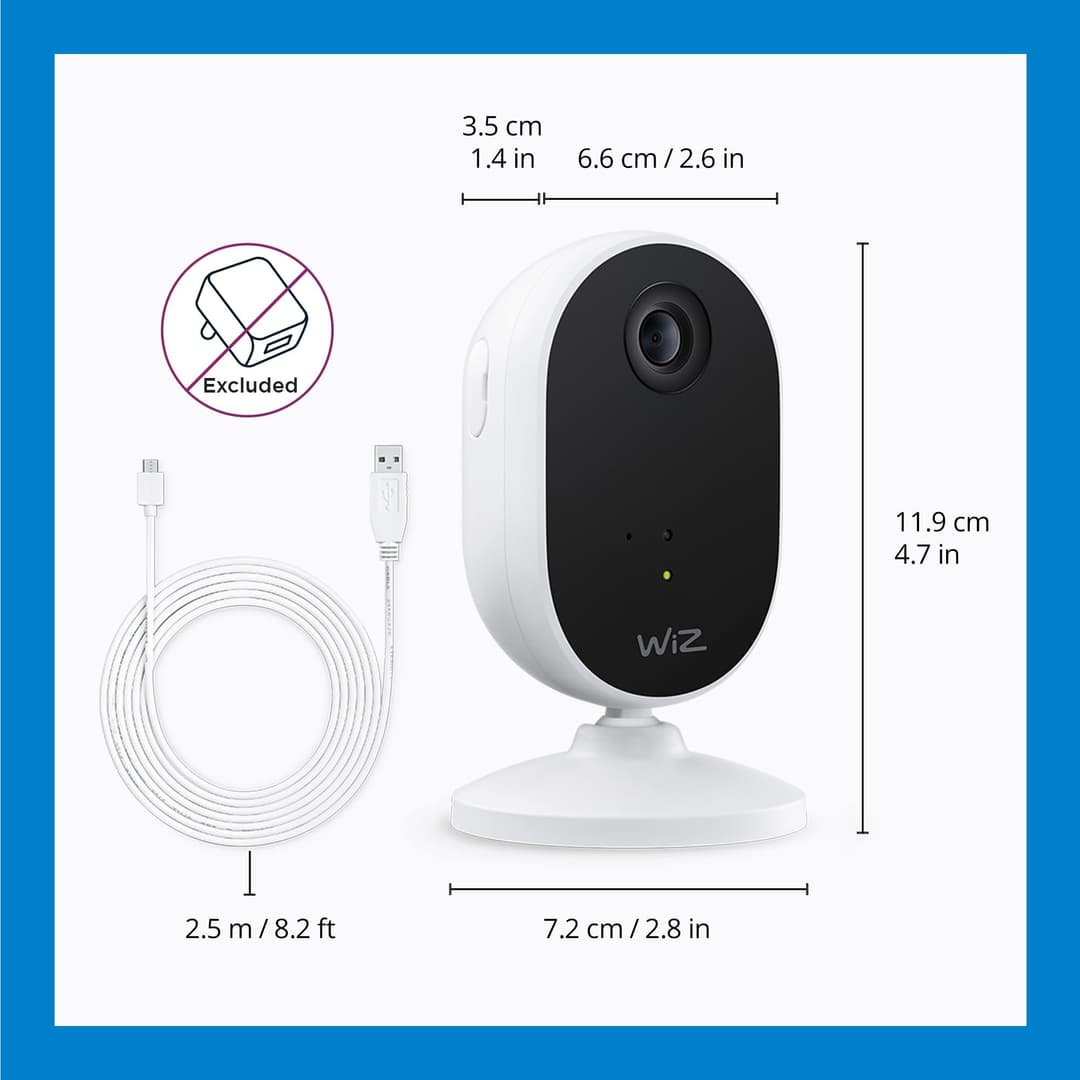 WiZ Connected Indoor Security Camera 1080p - White - Image 6